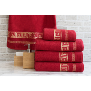 XPOSE ® Froté ručník BELLA - tmavě červená 50x90 cm