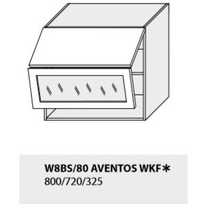 ArtExt Kuchynská linka TITANIUM Kuchyňa: Horná skrinka W8BS/80 AVENTOS WKF/ rám vo farbe dvierok (ŠxVxH) 80 x 72 x 30-32,5 cm