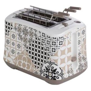 Sivý toaster z antikoro ocele Brandani Alhambra, 25 × 16 cm