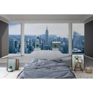 Fototapeta GLIX - New York City Skyline 3D Penthouse View + lepidlo ZADARMO Vliesová tapeta - 254x184 cm
