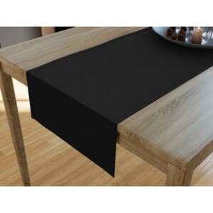 Goldea dekoračný behúň na stôl loneta - čierny 20x120 cm