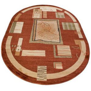 Kusový koberec eko Forme hnědý ovál, Velikosti 60x100cm