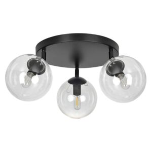 Emibig TOFI 3A | stropné svietidlo so sklenenými guľami Farba: Čierna / transparentná