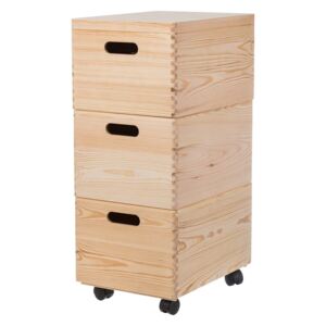 ČistéDrevo Zostava drevených boxov 40X30X23 CM