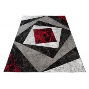Koberec BALI PP C585D čierny/červený - 80x150 cm