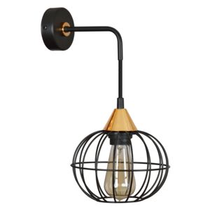Emibig LATARNIA K1 | industriálna retro nástenná lampa Farba: Čierna