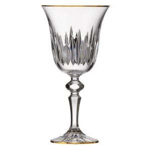 Bohemia Crystal ručne brúsené poháre na červené víno Prisma Line Gold 220ml (set po 2ks)