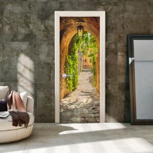 Bimago Fototapeta na dvere - Alley in Italy 90x210 cm
