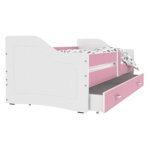 GL Swan biela Color - detská posteľ 180x80 Farba: Ružová