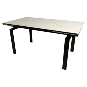 Jedálenský stôl rozkladací Neema 160/240 cm biele sklo