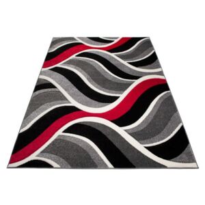 Kusový koberec Moderné vlny červený, Velikosti 60x100cm