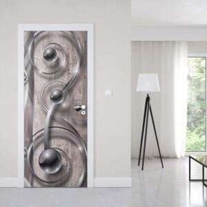 GLIX Fototapeta na dvere - Luxury 3D Silver Ornamental Design