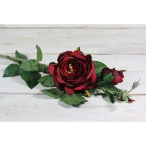 Umelá RUŽA - bordová (v. 74 cm) veľkosť
