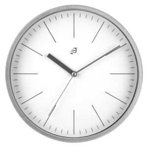 AURIOL® Nástenné hodiny so skleneným krytom (strieborná / biela), strieborná / biela (100301154)