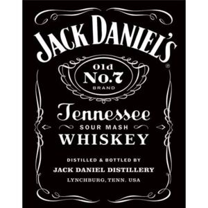 Plechová ceduľa - Jack Daniel's (čierne logo)