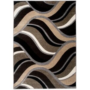 Kusový koberec moderné vlny hnedý, Velikosti 80x150cm