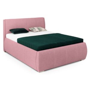 DREVONA Čalúnená manželská posteľ 160 cm ružová AVA EAMON Memory 9
