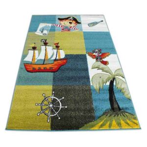 Detský koberec Piráti modrý, Velikosti 300x400cm