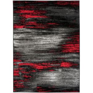 Kusový koberec PP Prince čierno červený, Velikosti 80x150cm