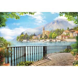Fototapeta, Tapeta Paradise Lakeside View, (254 x 184 cm)