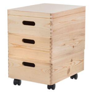 ČistéDrevo Zostava drevených boxov 40X30X14 CM