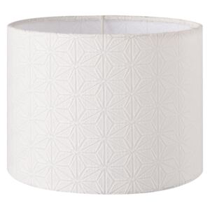 Biele tienidlo na lampu s dekorom - Ø 20 * 15 cm / E27
