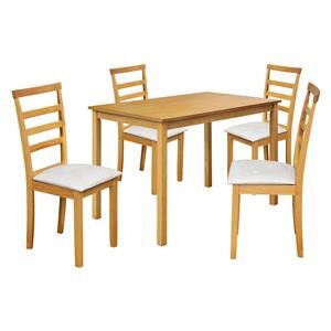OVN jedálenský set IDN 4824 stôl+4 stoličky javor lak