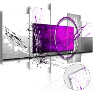 Obraz na skle Bimago - Purple Expression 100x50 cm