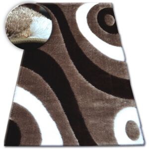 Luxusný kusový koberec Shaggy Space hnedý, Velikosti 80x150cm