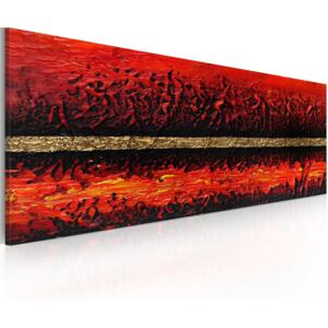 Bimago Ručne maľovaný obraz - Volcano eruption 100x40 cm