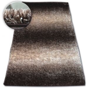 Luxusný kusový koberec Shaggy Ben hnedý, Velikosti 80x150cm