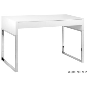 Dizajnový písací stôl Brett biely