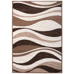 Kusový koberec PP Vlny hnedý, Velikosti 80x150cm