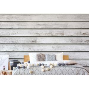 Fototapeta GLIX - White Wood Wall + lepidlo ZADARMO Vliesová tapeta - 104x70 cm