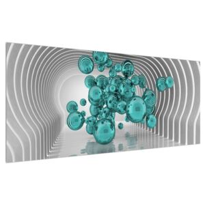 Abstraktný obraz - bubliny (120x50 cm)
