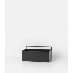Nástenný box Wall Box, obdĺžnikový - čierny