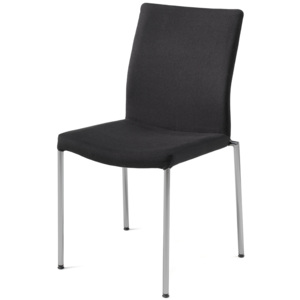 Konferenčná stolička Brooks, textília, čierna / šedá