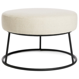 Biela stolička s kovovou konštrukciou Simla Simple, ⌀ 60 cm