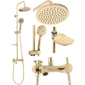 Rea Luis - sprchový set s vaňovým výtokom, zlatá, REA-P7006