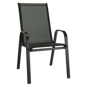 Záhradná stolička Morel (čierna). Vlastná spoľahlivá doprava až k Vám domov