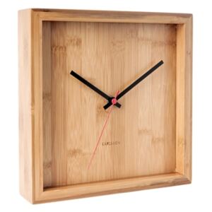 Karlsson Drevené nástenné hodiny - Karlsson Franky Bamboo, 25x25 cm