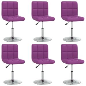 Jedálenské stoličky 6 ks fialové umelá koža