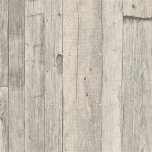 Vliesové tapety na stenu IMPOL 95931-1 Wood and Stone 2, vintage style drevo sivo-béžové, rozměr 10,05 m x 0,53 m, A.S.Création