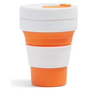 Bielo-oranžový skladací hrnček Stojo Pocket Cup, 355 ml