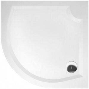 GELCO - LAURA80 sprchová vanička z liateho mramoru, štvrťkruh 80x80x4cm, R500 (GL508)