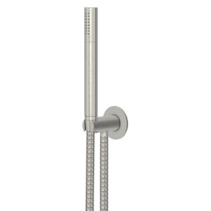 STEINBERG - Sprchová souprava, kartáčovaný nikl (držák ruční sprchy s přívodem vody, ruční sprcha, kovová hadice) (100 1670 BN)