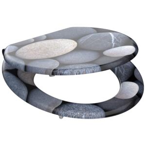 Wc sedátko Grey stones MDF sa spomaľovacím mechanizmom SOFT-CLOSE