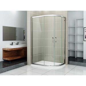 Štvrťkruhový sprchovací kút RELAX S4 120x80 cm s posuvnými dverami vrátane sprchovej vaničky z liateho mramoru- ľavá varianta
