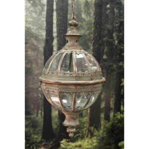 Medený závesný lampáš s držiakom 100cm
