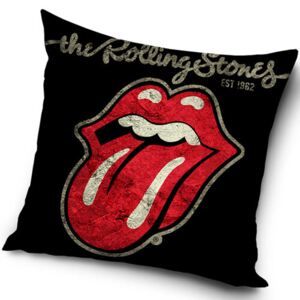 TipTrade Obliečka na vankúšik Rolling Stones Black 45 x 45 cm